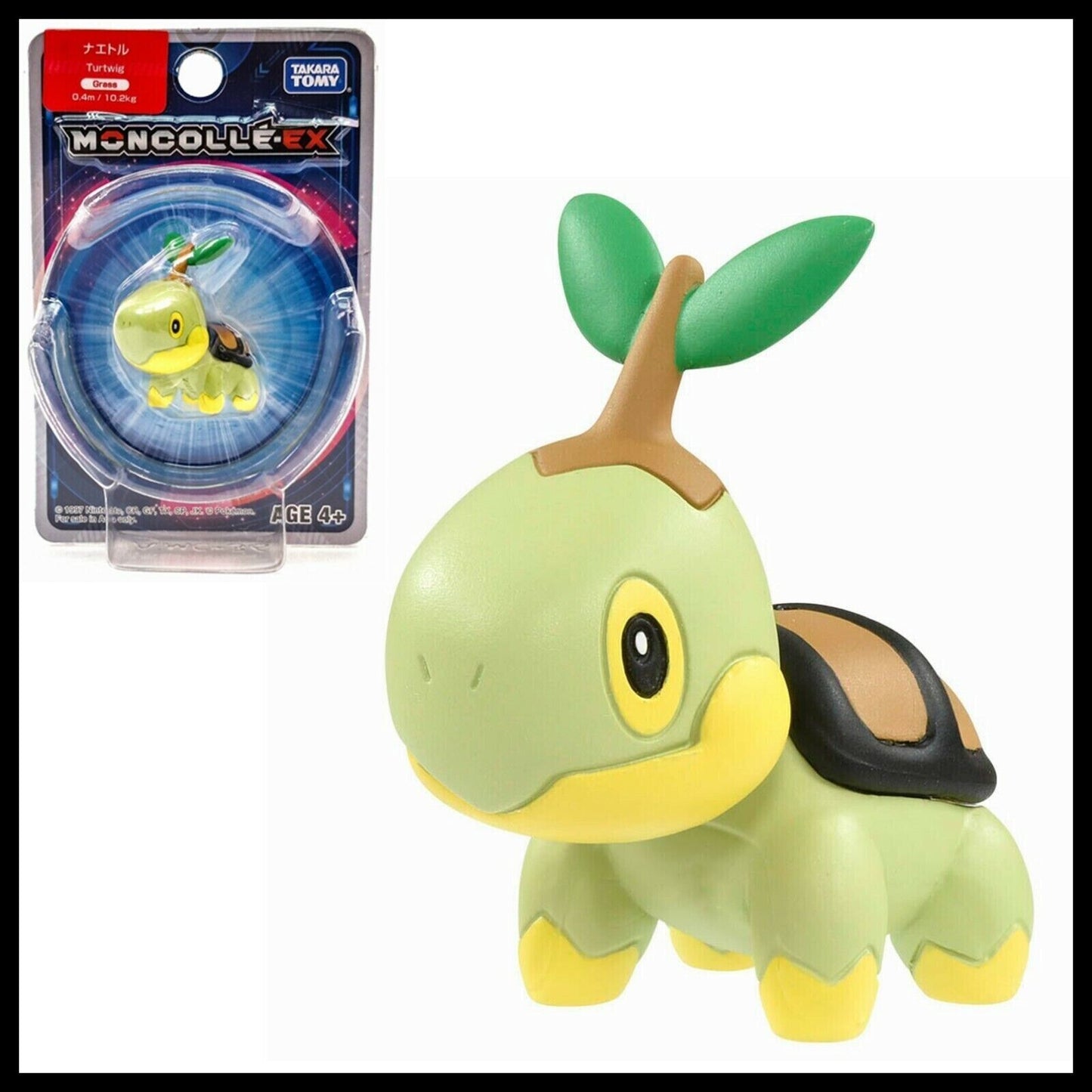 Moncolle MC EX-36 Turtwig Takara Tomy Pokemon Pocket Monster Figure #36 Cards