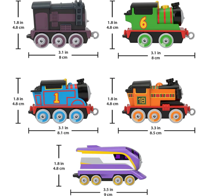 THOMAS AND FRIENDS TRAINS 5 PACK & Fisher Price Diecast Percy Kana Nia Diesel