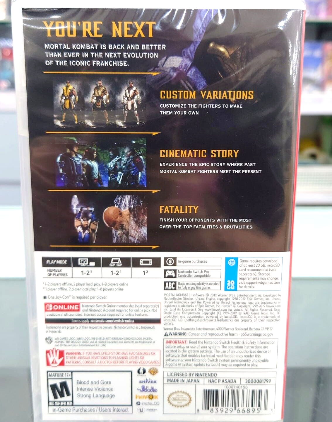 Mortal Kombat 11 Nintendo Switch New Sealed Street Flighing Flighter Game NSW EN