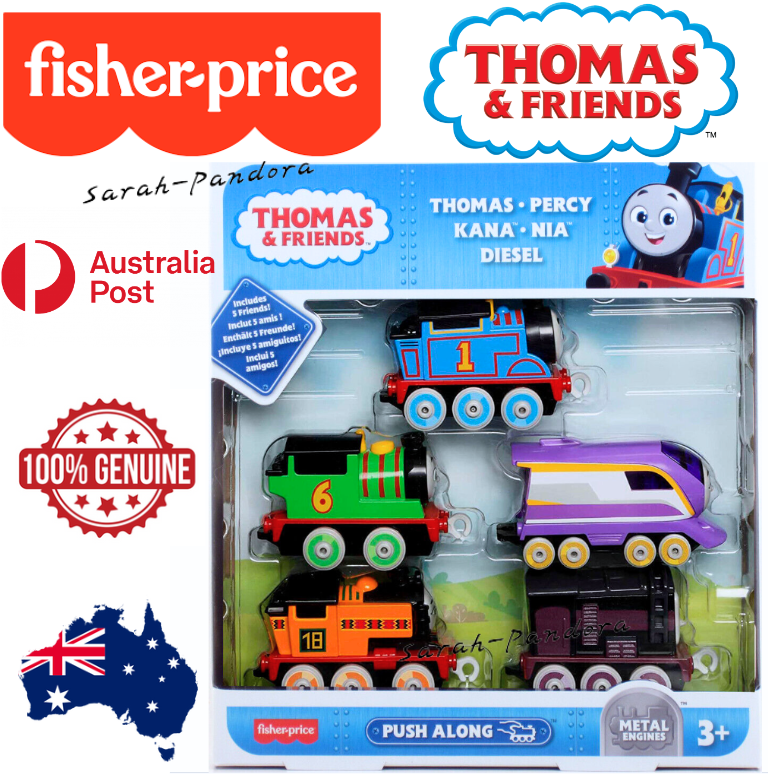 THOMAS AND FRIENDS TRAINS 5 PACK & Fisher Price Diecast Percy Kana Nia Diesel