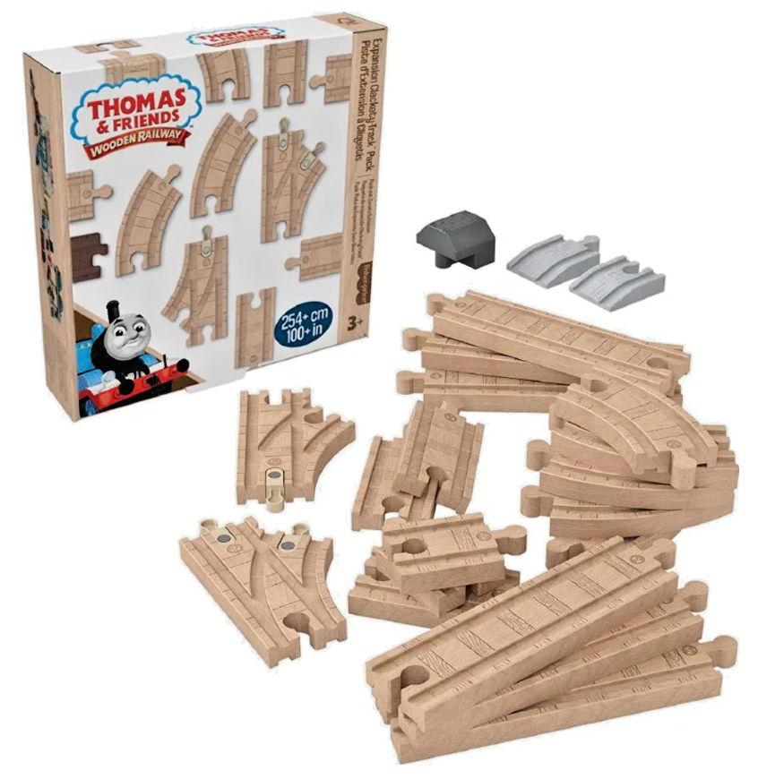 THOMAS & Friend WOODEN RAILWAY EXPANSION CLACKETY Track Pack Extension Train and