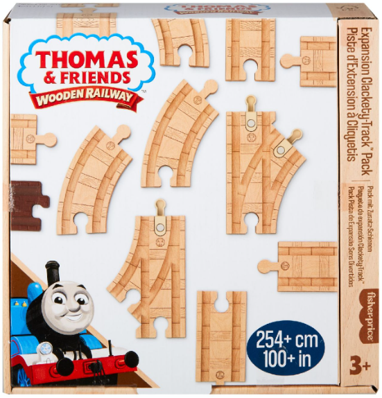 THOMAS & Friend WOODEN RAILWAY EXPANSION CLACKETY Track Pack Extension Train and