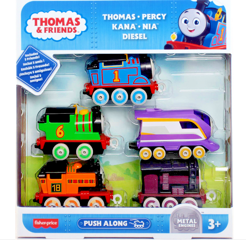 THOMAS AND FRIENDS TRAINS 5 PACK & Fisher Price Diecast Percy Kana Nia Diesel